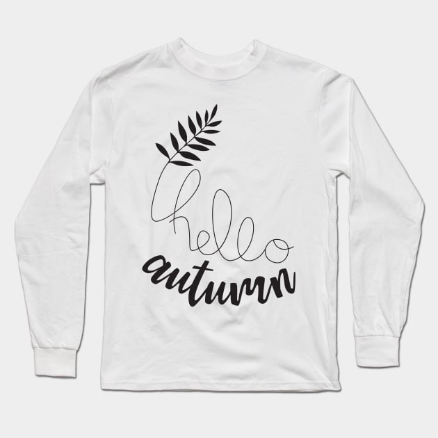 Hello autumn Long Sleeve T-Shirt by Peach Lily Rainbow